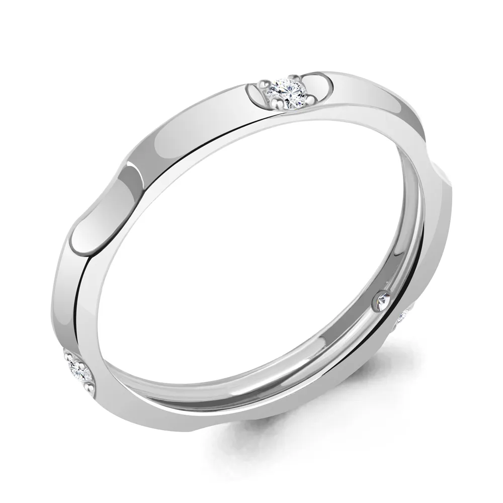 964063 Кольцо из серебра из коллекции "Дежавю"