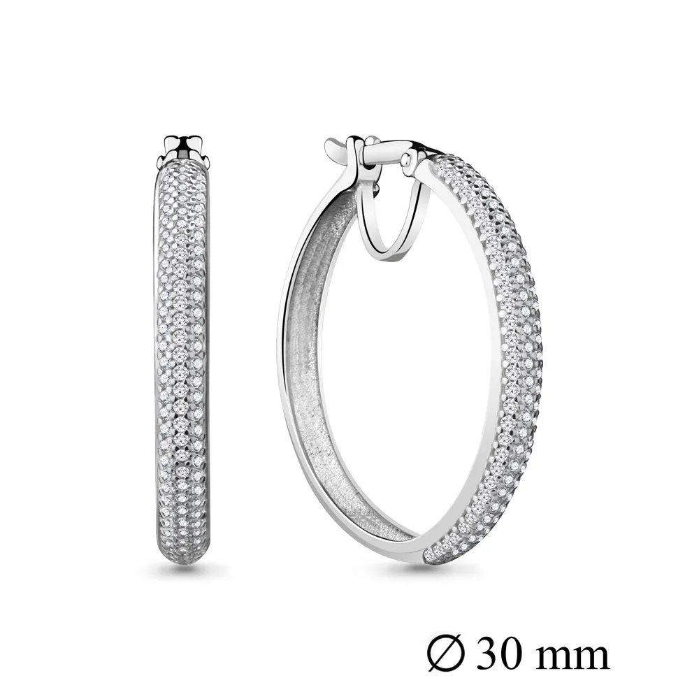 42436А Серьги из Серебра с фианитами