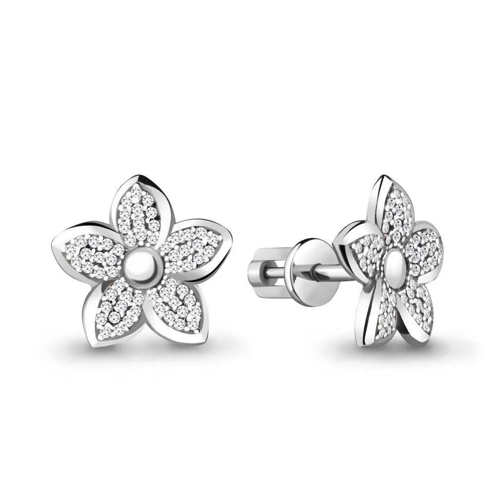 42770А Серьги из Серебра с фианитами