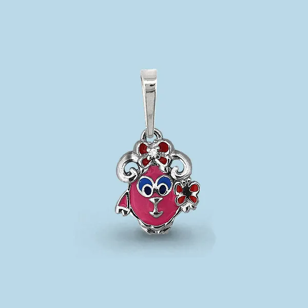 22958А Подвеска из Серебра с фианитом, эмалью из коллекции "Happy"