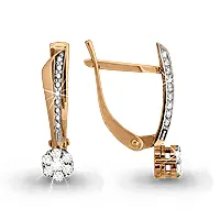 940583Ак Серьги из Золота с бриллиантами из коллекции "Mon Amour"