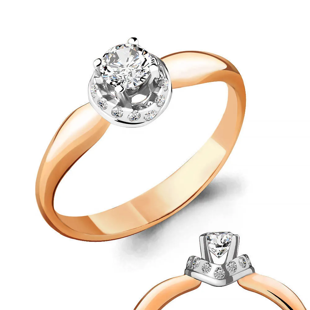 963700Ак Кольцо из Золота с бриллиантами из коллекции "Elegance"