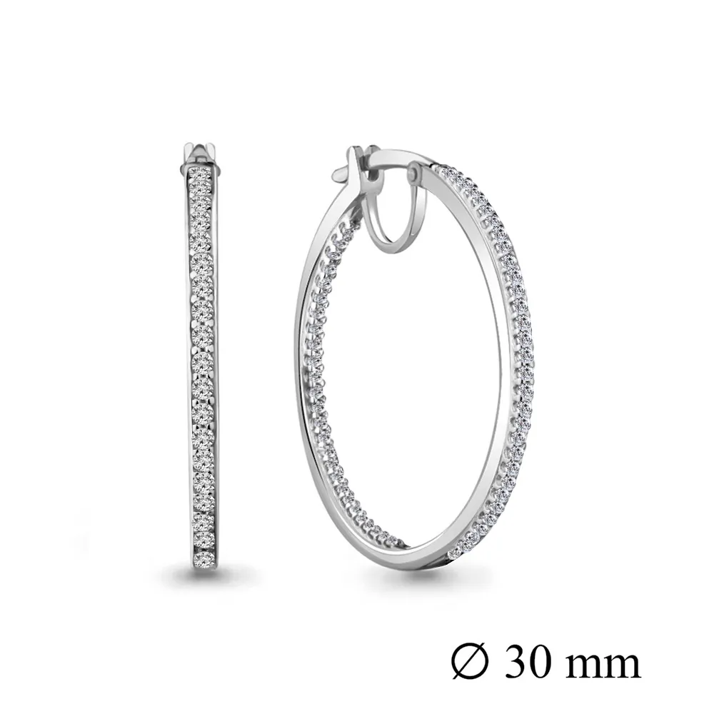 42560А Серьги из Серебра с фианитами