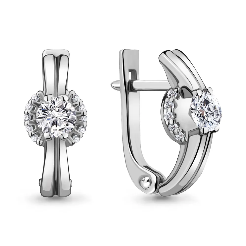 942452А Серьги из Золота с бриллиантами из коллекции "Elegance"