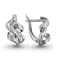 41760А Серьги из Серебра с фианитами