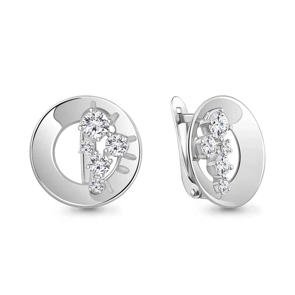 49048А Серьги из Серебра с фианитами