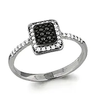 68964АЧ Кольцо из Серебра с нанокристаллами, фианитами
