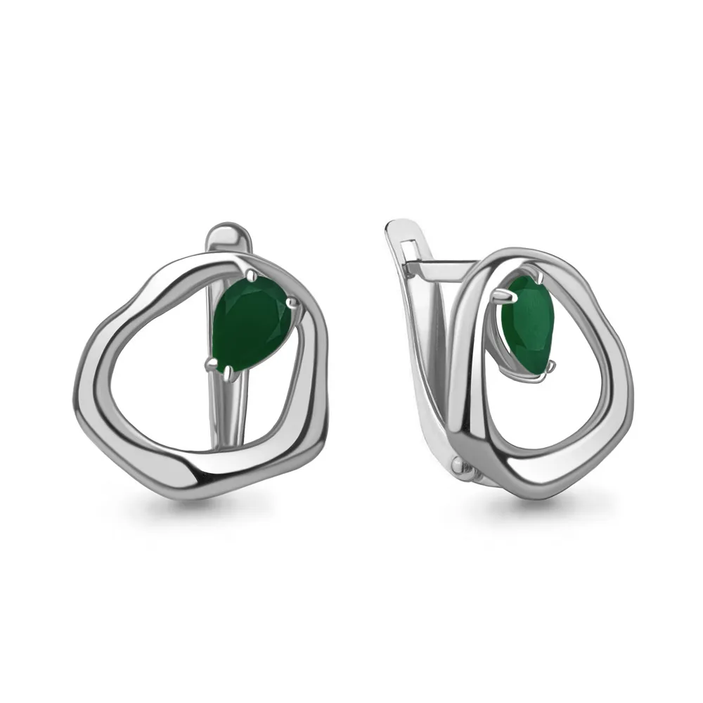 4782309 Серьги из Серебра с агатами