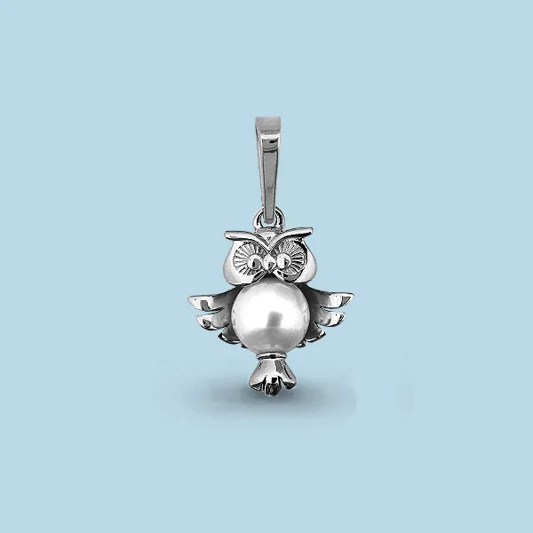 22884 Подвеска из Серебра с культ. жемчугом  ааа