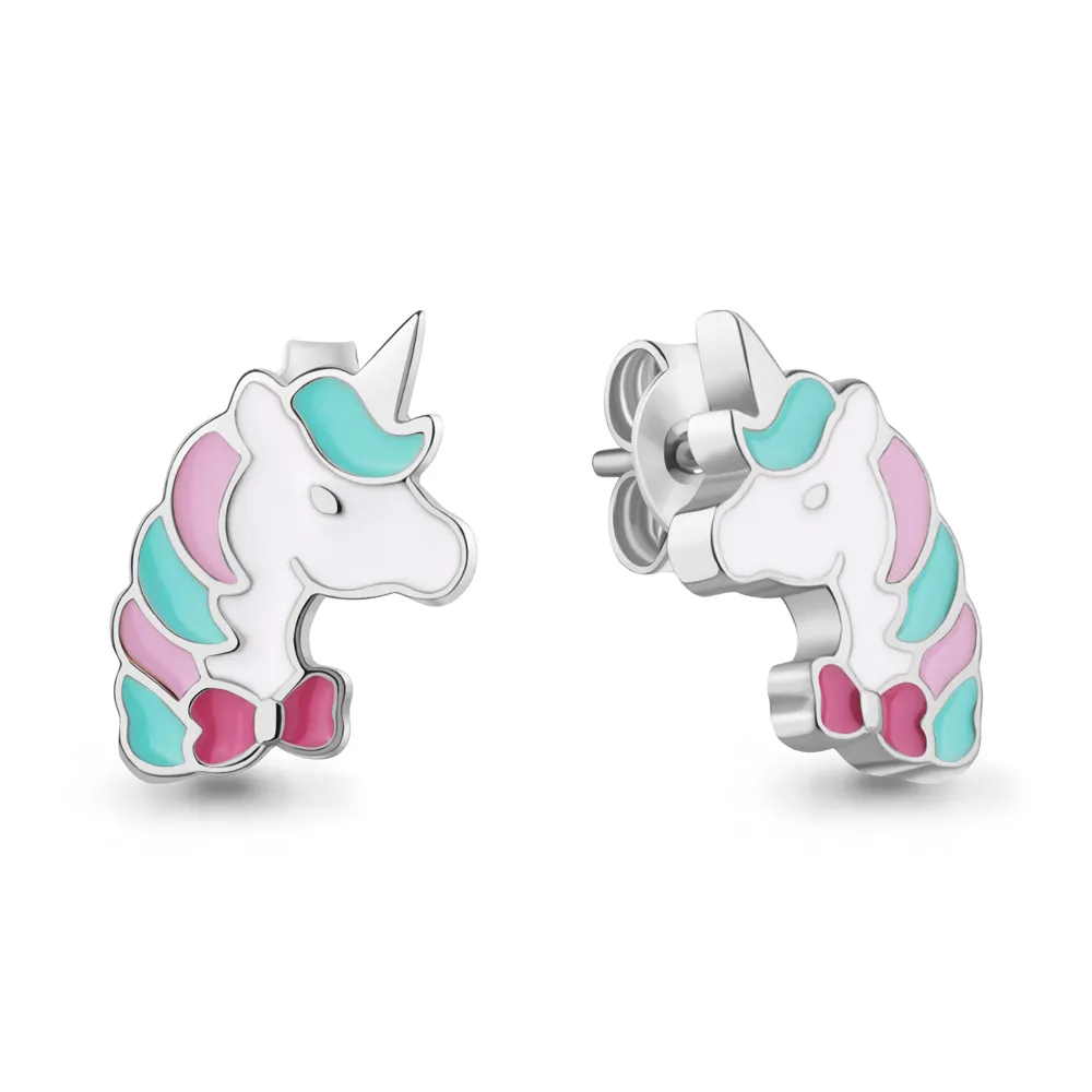 34166 Серьги из Серебра с эмалью из коллекции "Happy"