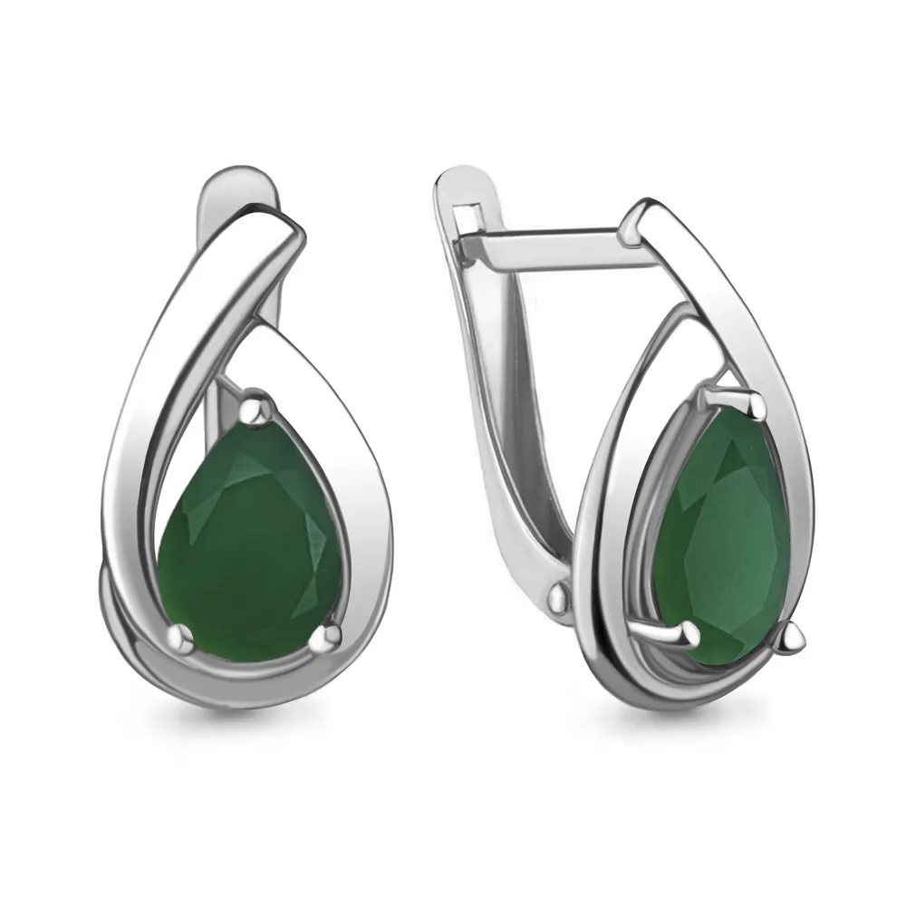 4241209 Серьги из Серебра с агатами