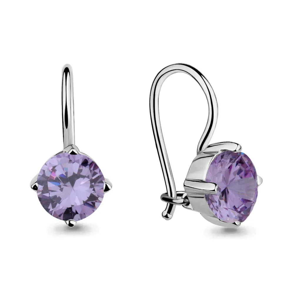 46071С Серьги из Серебра с фианитами из коллекции "Happy"