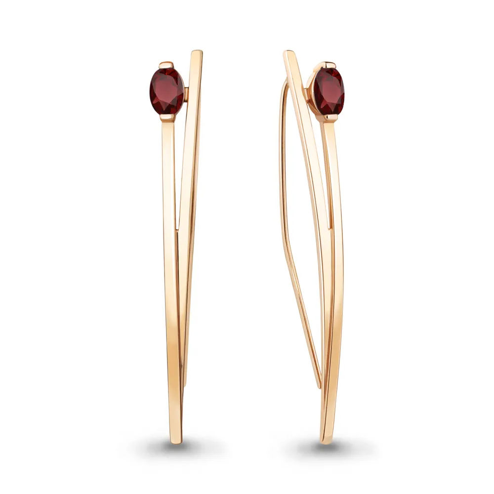 4772603 Серьги из Золота с гранатами
