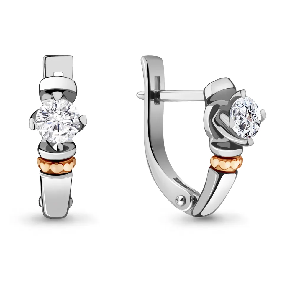 942429к Серьги из Золота с бриллиантами из коллекции "Elegance"