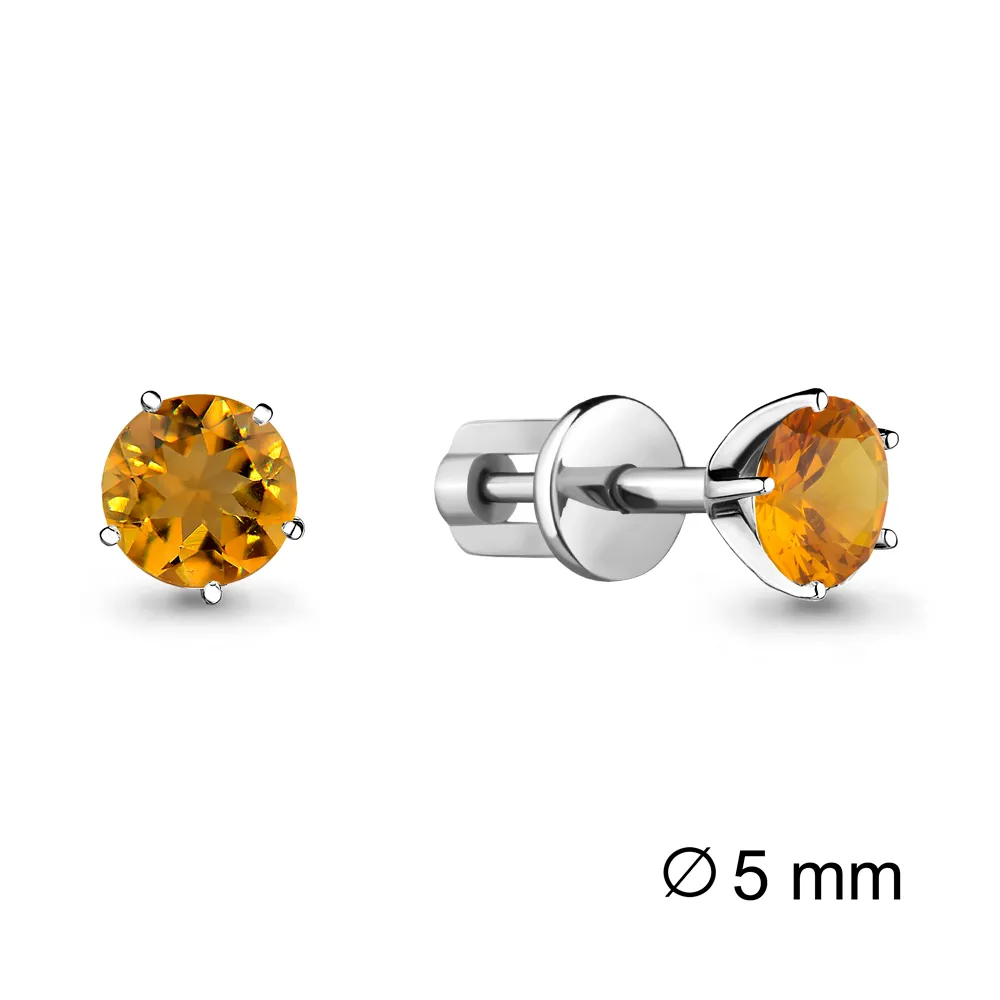 4403706 Серьги из Серебра с цитринами