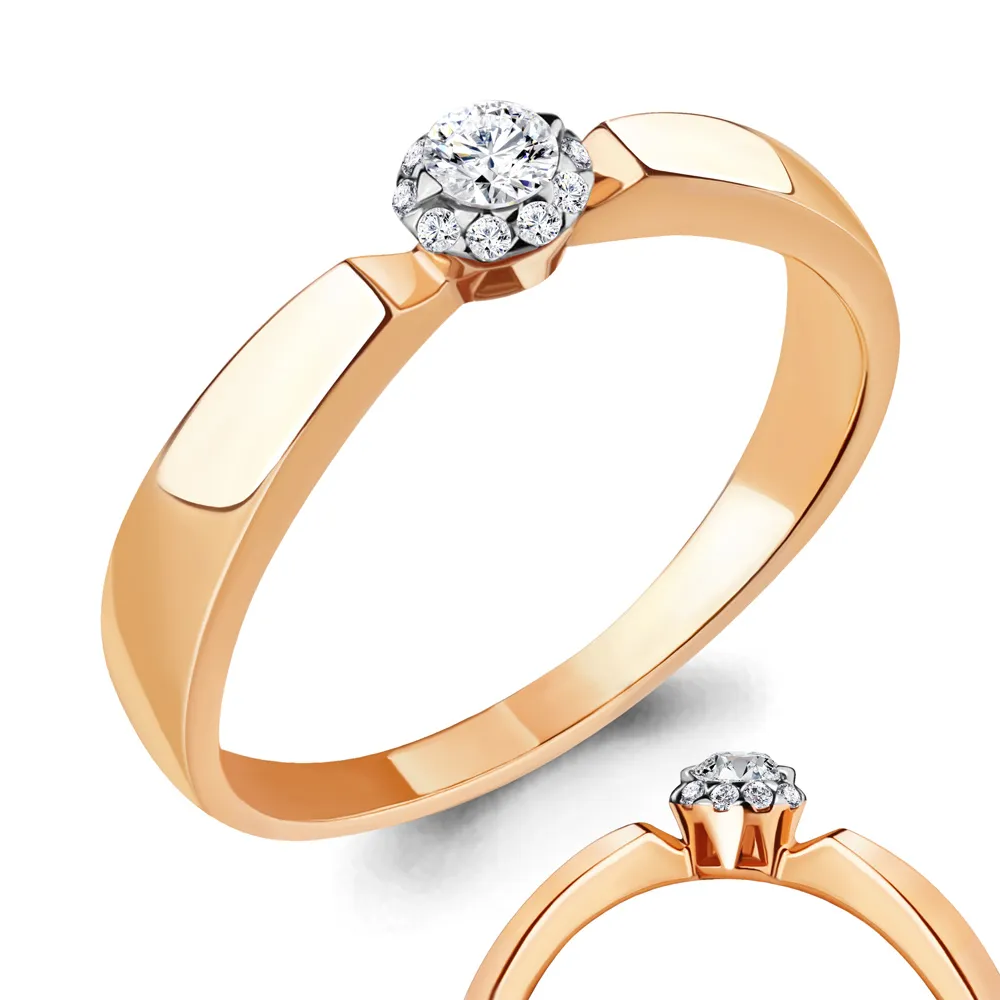 963696Ак Кольцо из Золота с бриллиантами из коллекции "Elegance"