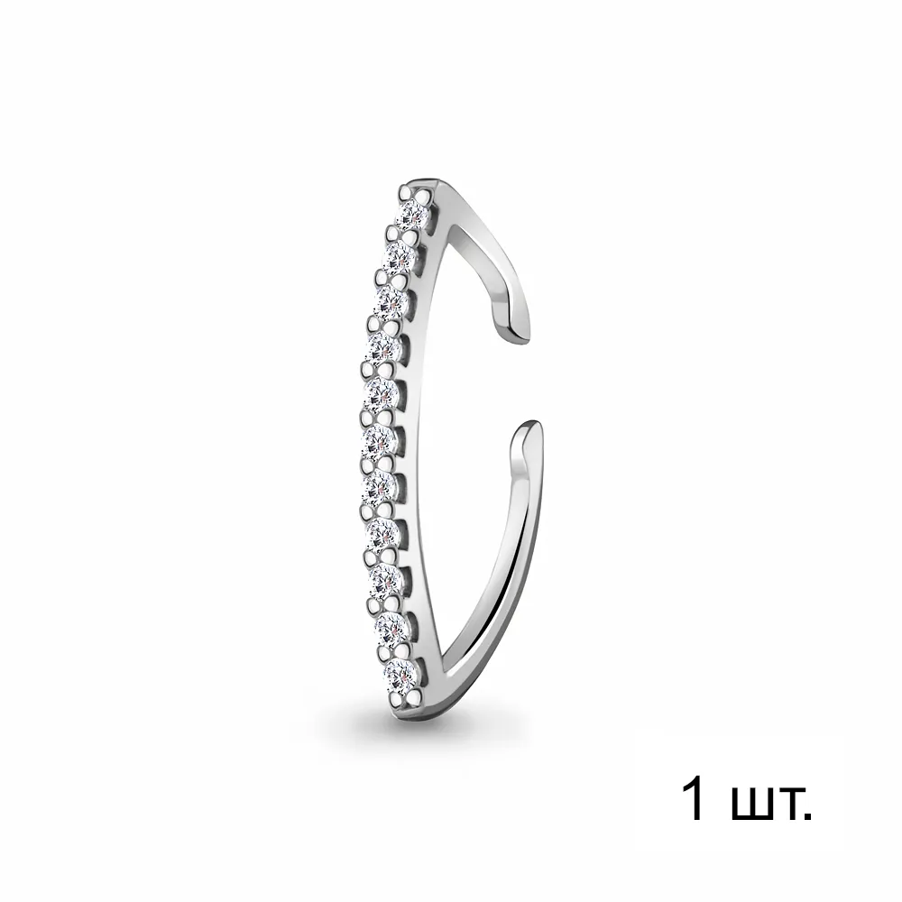 48769А Серьга из Серебра с фианитами