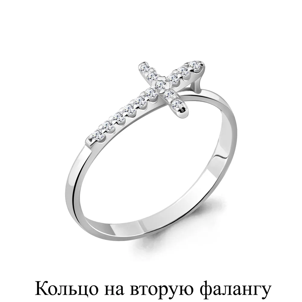 67518А Кольцо из Серебра с фианитами из коллекции "Foxy"