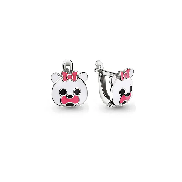33342 Серьги из Серебра с эмалью из коллекции "Happy"