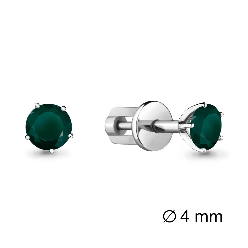 4403609 Серьги из Серебра с агатами