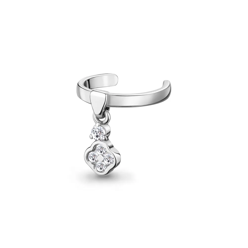 48804А Серьга из Серебра с фианитами