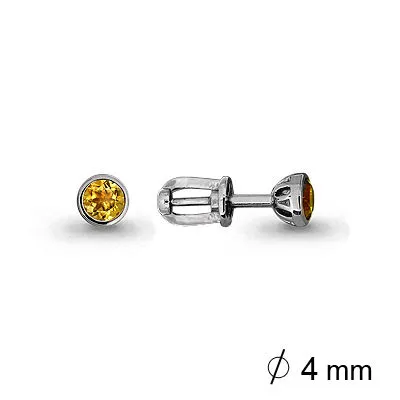 4407106 Серьги из Серебра с цитринами