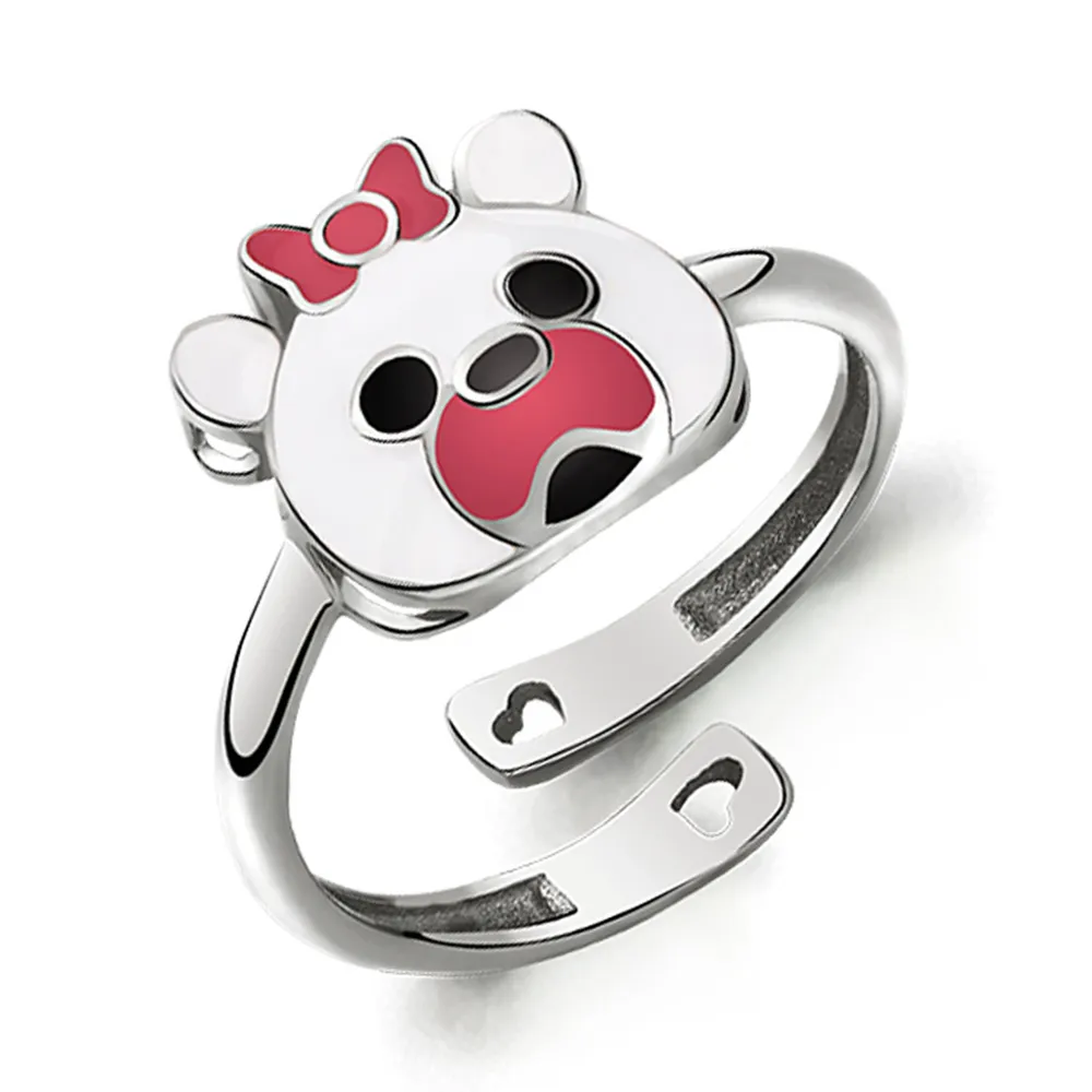 57056 Кольцо из Серебра с эмалью из коллекции "Happy"