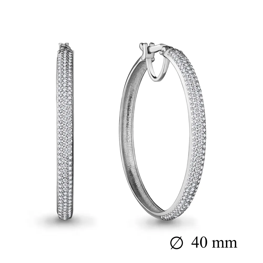 42437А Серьги из Серебра с фианитами