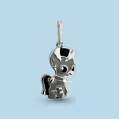 22950А Подвеска из Серебра с фианитом, эмалью из коллекции "Happy"