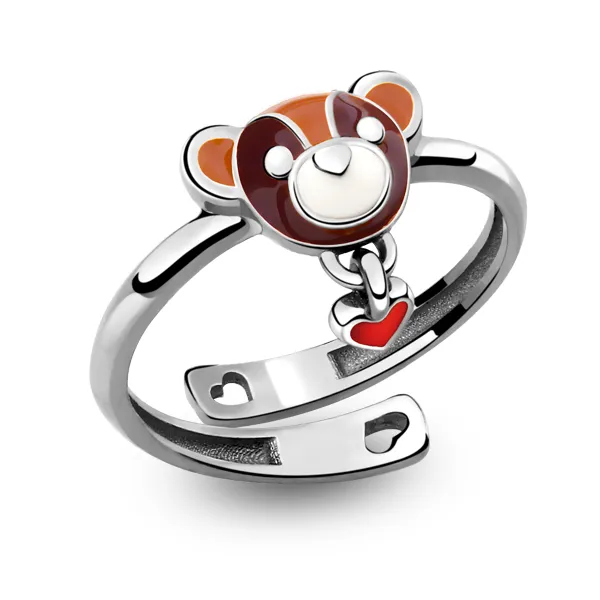 57057 Кольцо из Серебра с эмалью из коллекции "Happy"