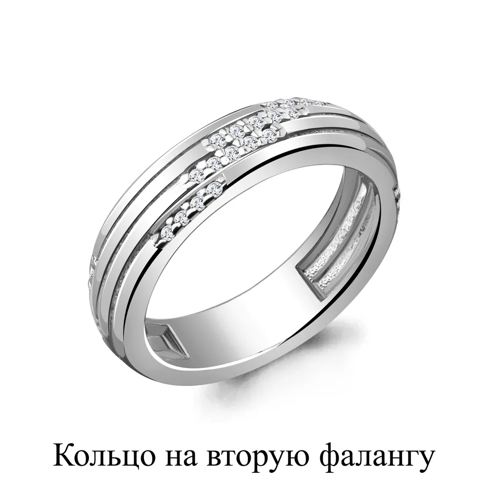 67500А Кольцо из Серебра с фианитами из коллекции "Лолита"