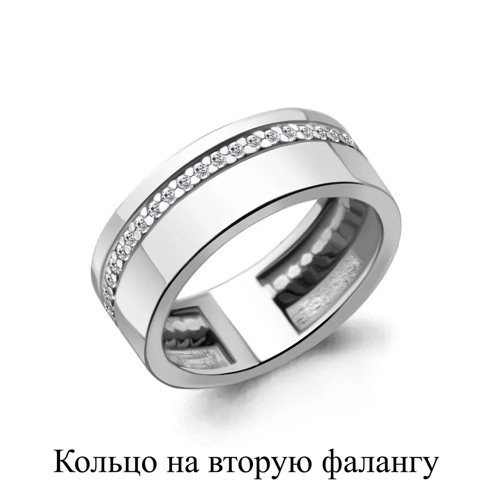 67512А Кольцо из Серебра с фианитами из коллекции "Лолита"