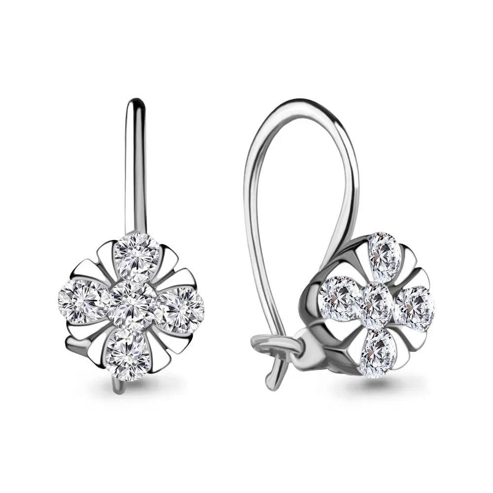 48648А Серьги из Серебра с фианитами из коллекции "Happy"