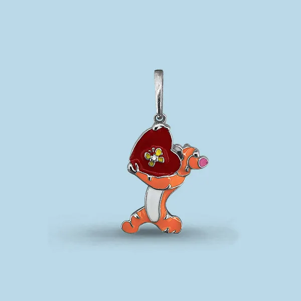 22932А Подвеска из Серебра с фианитом, эмалью из коллекции "Happy"