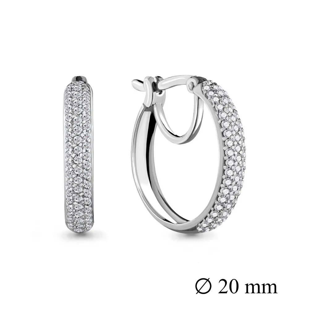 42435А Серьги из Серебра с фианитами