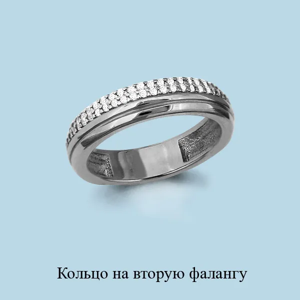 67502А Кольцо из Серебра с фианитами из коллекции "Лолита"