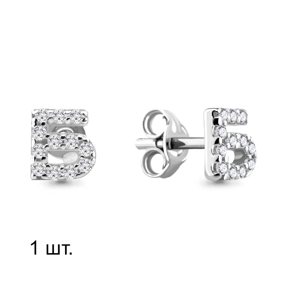 46552А Серьга из Серебра с фианитами