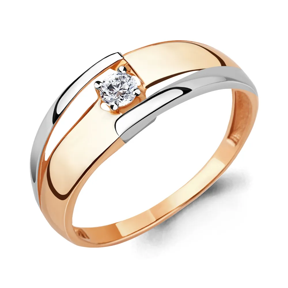68278 Кольцо из Золота с фианитом из коллекции "Must Have"