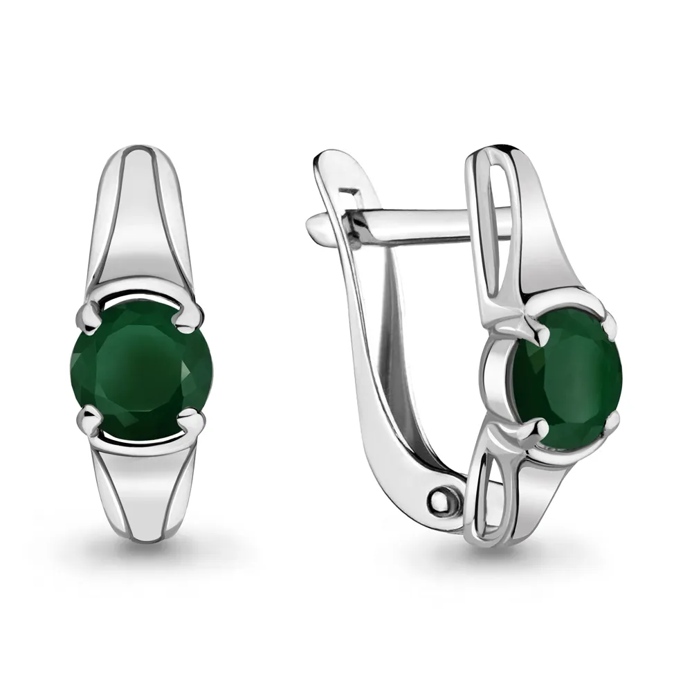 4710309 Серьги из Серебра с агатами