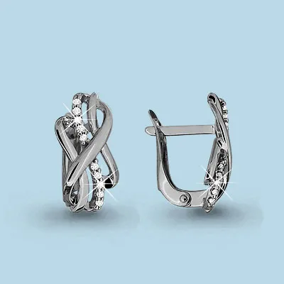 42611А Серьги из Серебра с фианитами