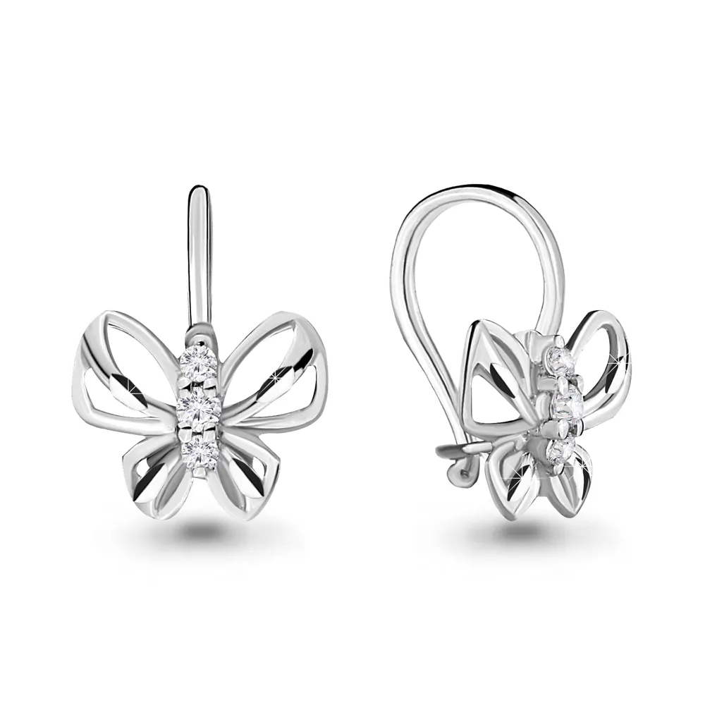 40964 Серьги из Серебра с фианитами из коллекции "Happy"