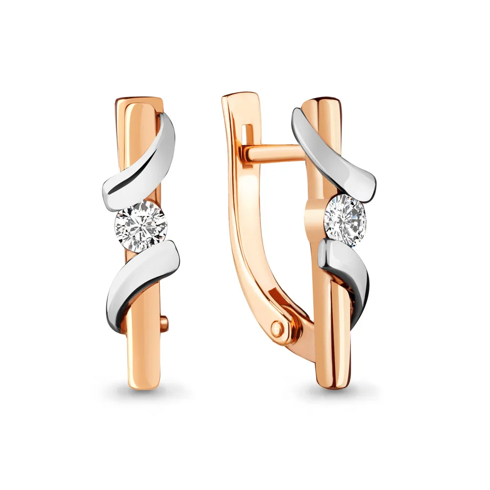 941097к Серьги из Золота с бриллиантами из коллекции "Elegance"