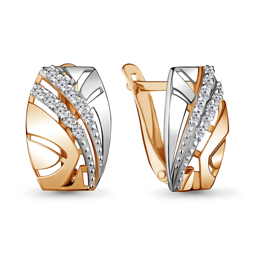 45771А Серьги из Золота с фианитами