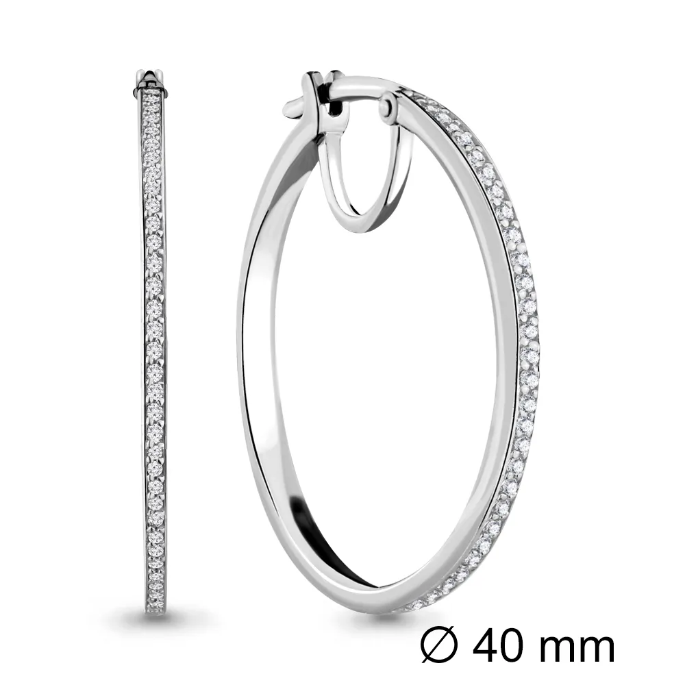 42428А Серьги из Серебра с фианитами