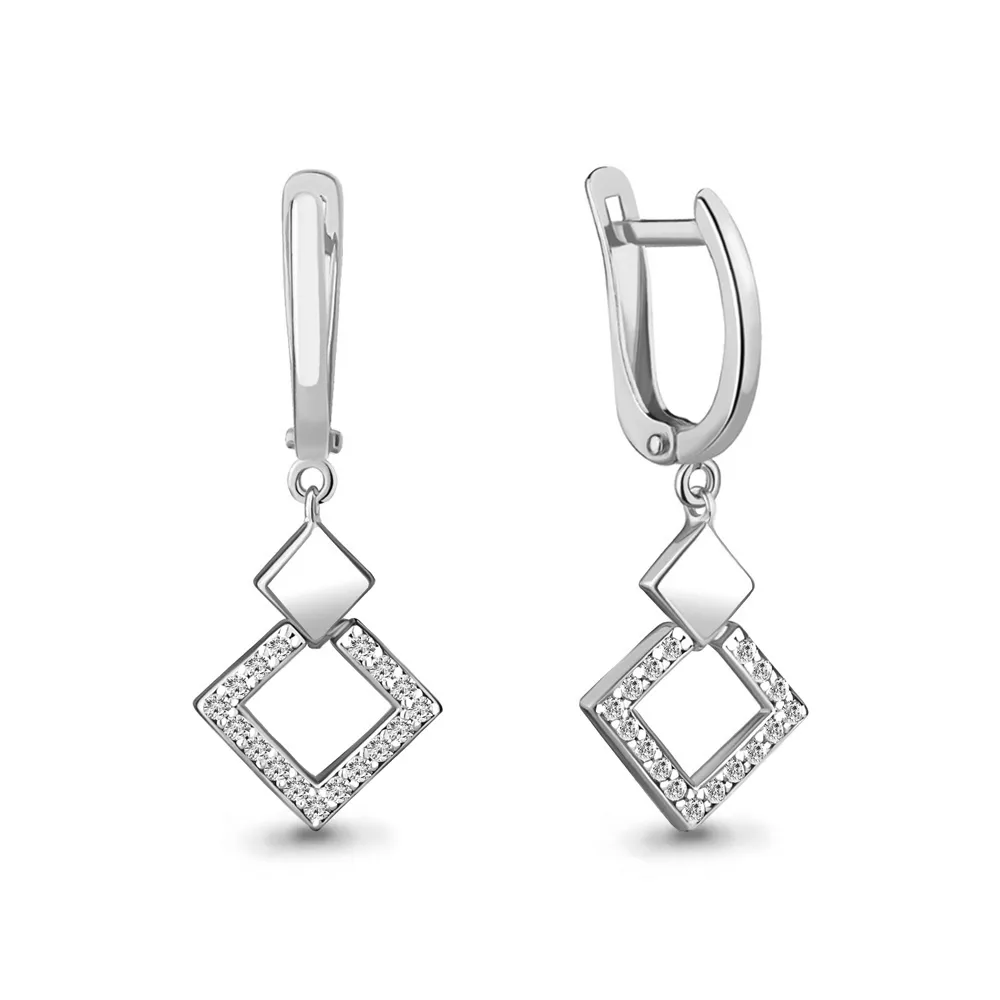 49149А Серьги из Серебра с фианитами