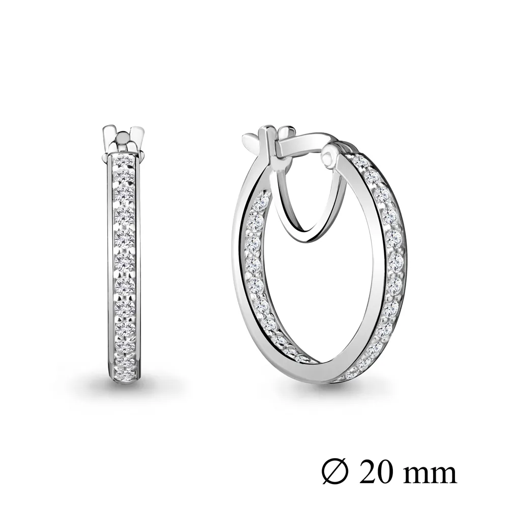 42431А Серьги из Серебра с фианитами