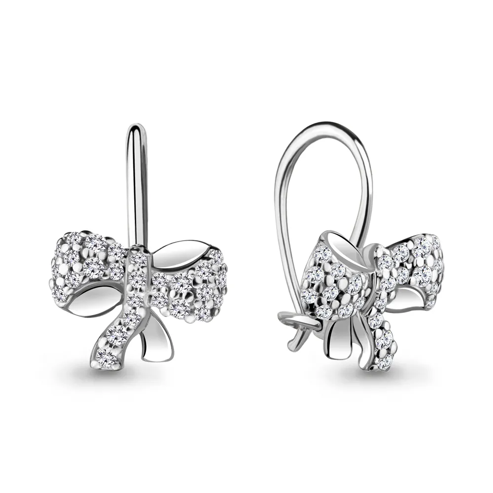 40979А Серьги из Серебра с фианитами из коллекции "Happy"