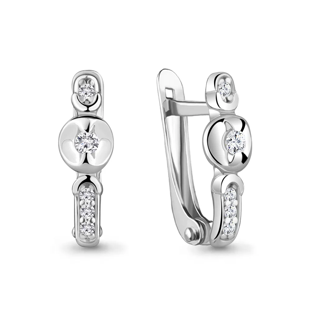 48925 Серьги из Серебра с фианитами