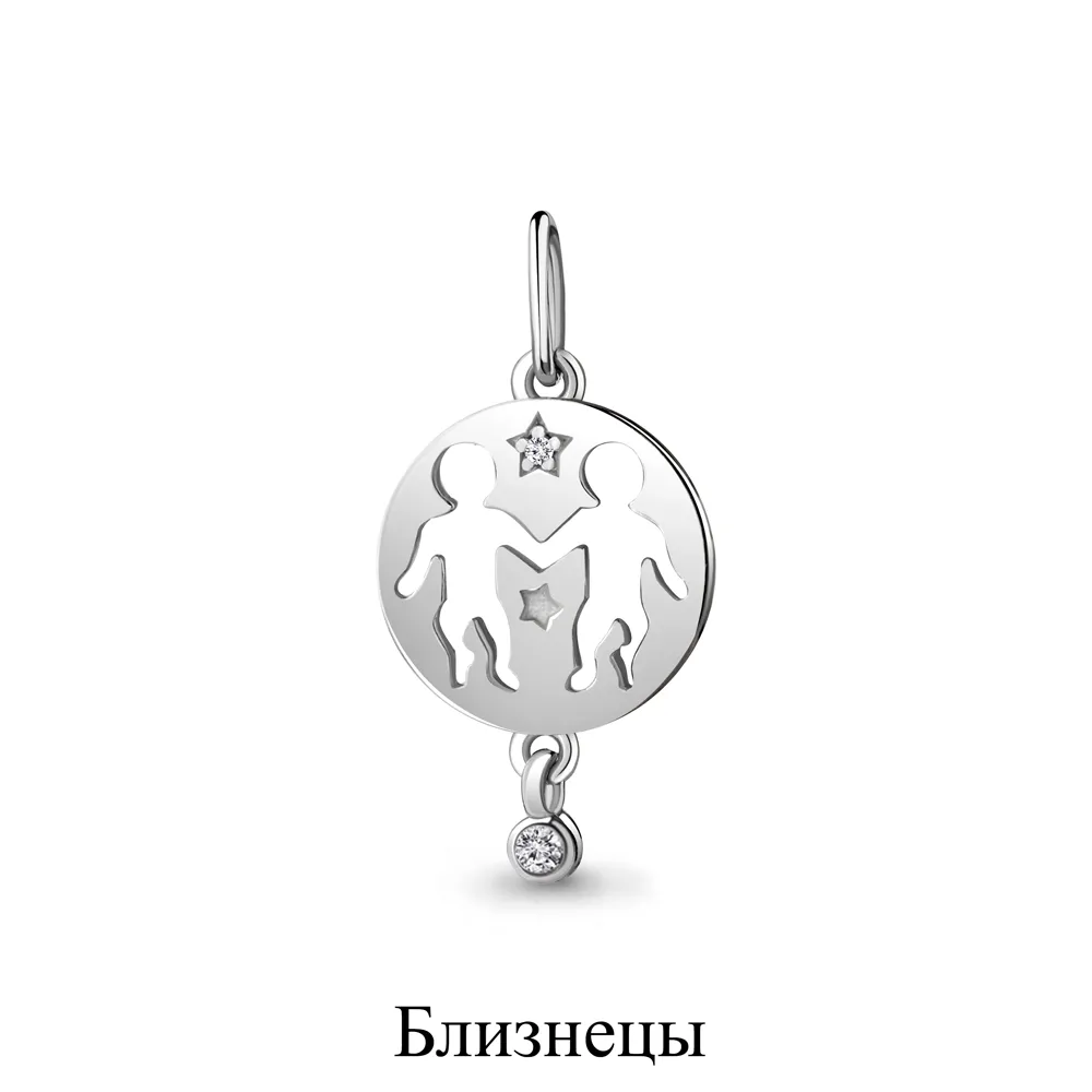 23192А Подвеска из Серебра с фианитами из коллекции "Гороскоп"