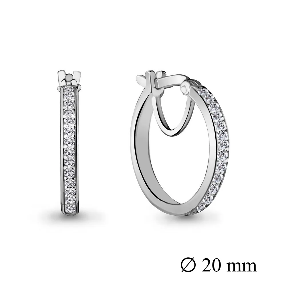 42424А Серьги из Серебра с фианитами